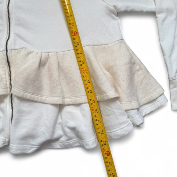 Maeve White Ruffle Zip-Up Jacket - Picture 5 of 7